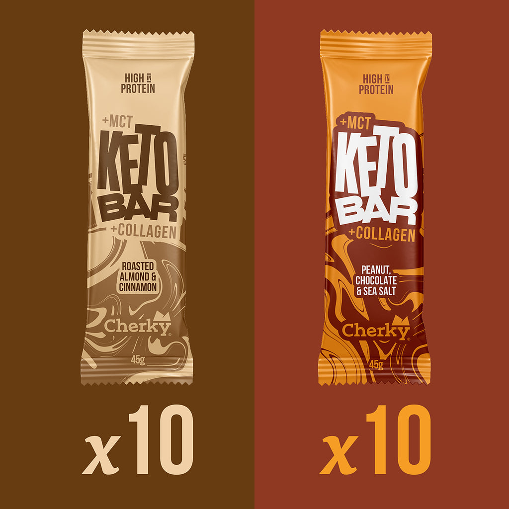 PACK 10+10 · KETO COLLAGEN BAR · MIX PACK