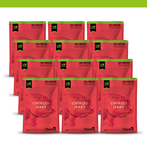 PACK 12 · ECO · pork jerky · CHORIZO